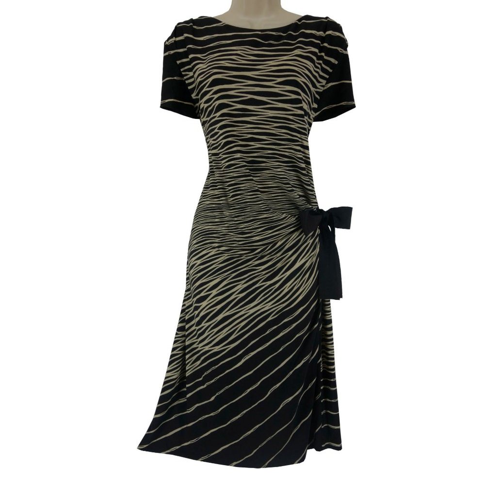 Size 20 2X COLDWATER CREEK SIDE-TIE DRESS Summer Wedding Career Classy PLUS SIZE
